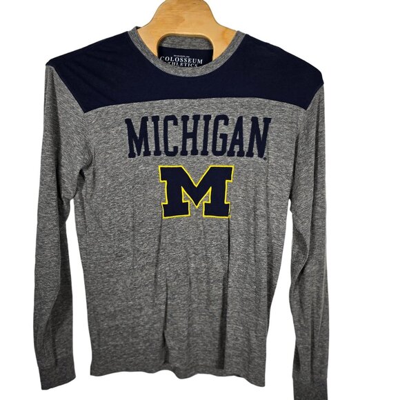 University Of Michigan Colosseum Tee Shirt XL Long Sleeve - Picture 2 of 7